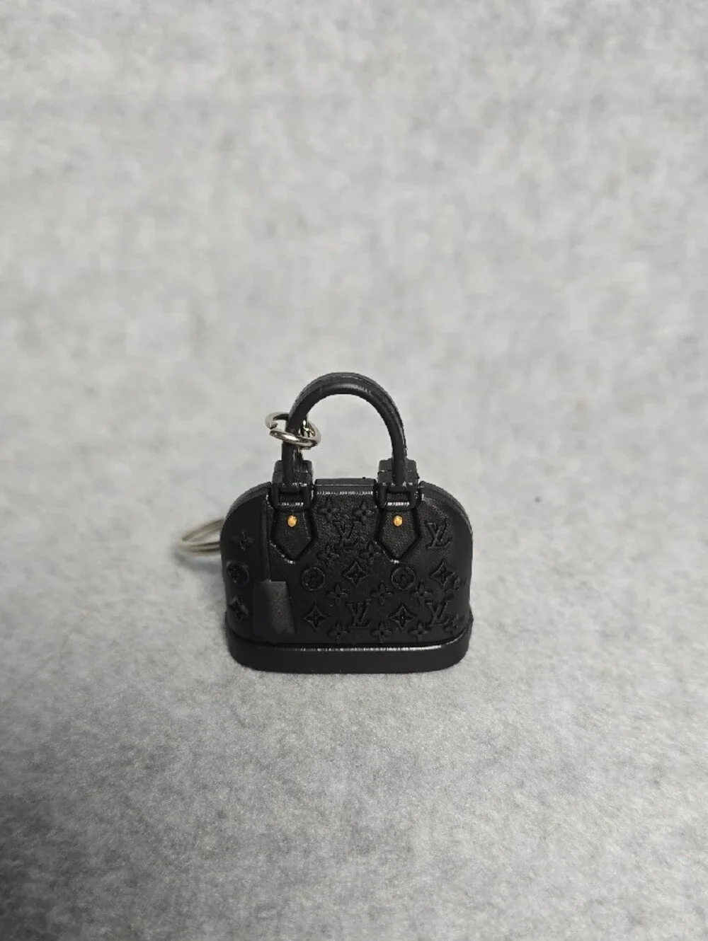 Mini Black Monogram Purse Keychain